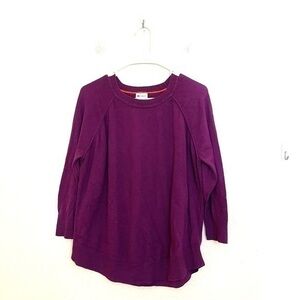 Stylus Crewneck Wool Blend Sweater Large Purple